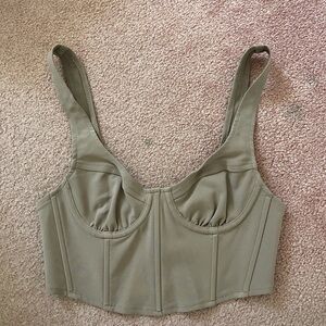 Tic toc brown Bustier Top